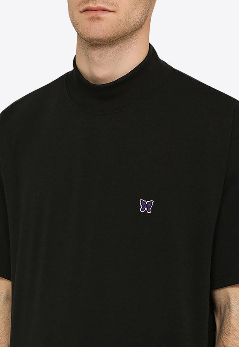 NEEDLES Mock-Neck Logo T-shirt Black OT260PL/O_NEEDL-BLK