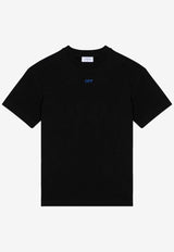 Off-White Embroidered Logo Crewneck T-shirt Black OWAA089F24JER002/P_OFFW-1084