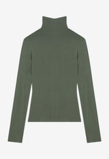 Off-White OFF Stamp Turtleneck Sweater Green OWAD122F24JER001/P_OFFW-5810