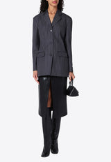 Off-White Single-Breasted Pinstripe Jacket Gray OWEF123F24FAB001/P_OFFW-073B