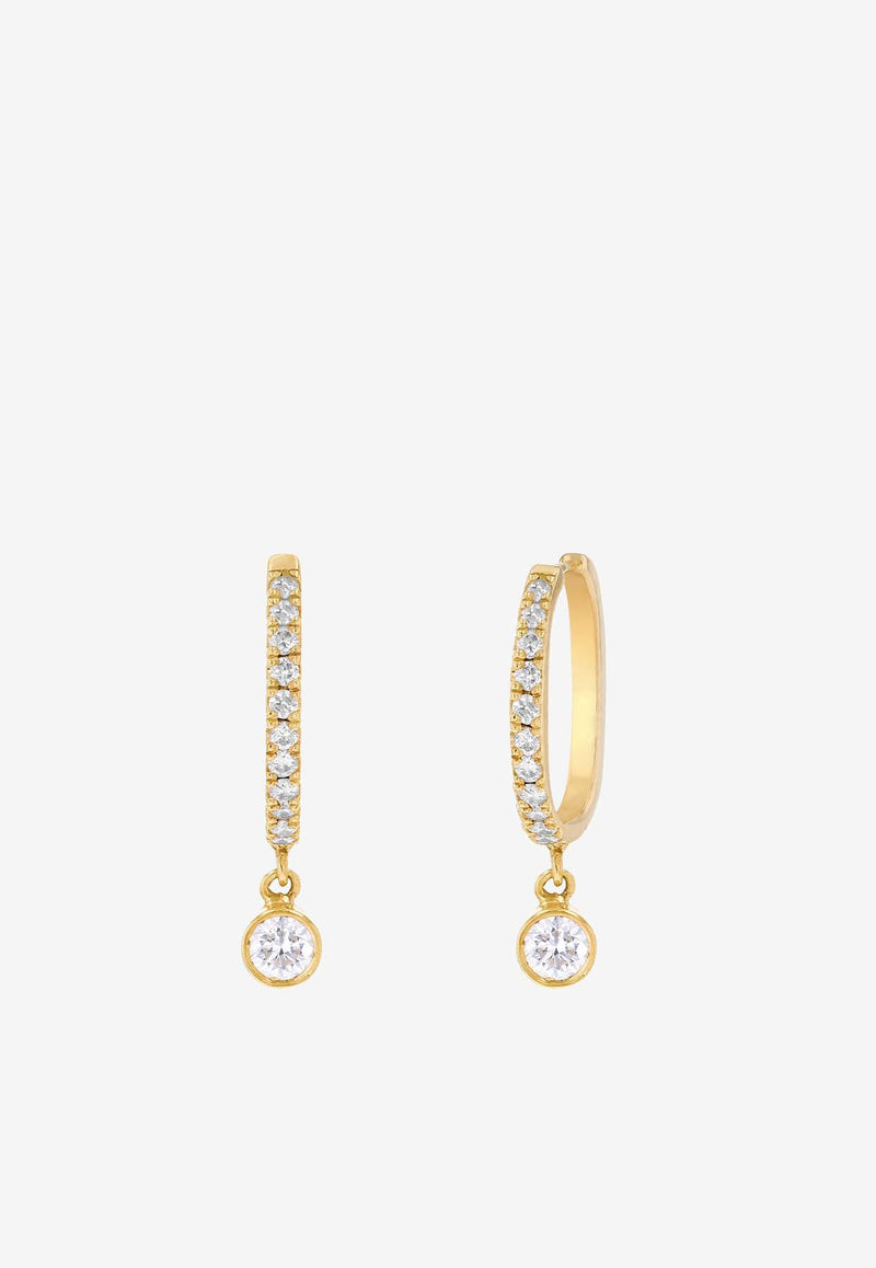 Fabula Diamond Droplet Hoop Earrings in 18-karat Yellow Gold  Gold P-FAB-18863GOLD