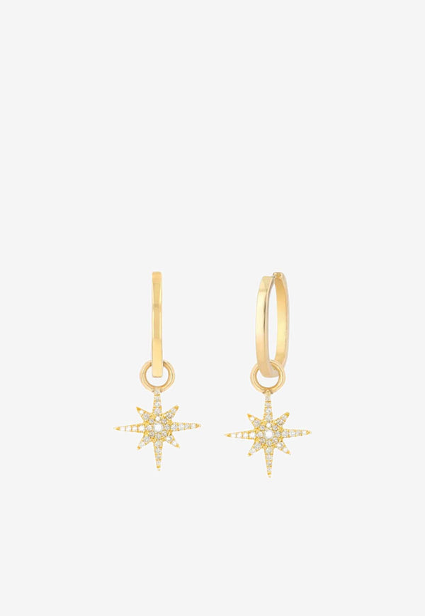 Fabula Starburst 18-karat Yellow Gold Hoop Earrings with Diamonds  Gold P-FAB-EAR-04590GOLD