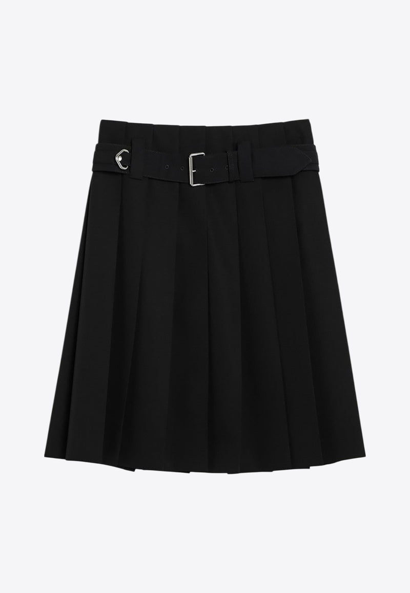 Prada Pleated Belted Skirt Blue P184YHOOO108N/Q_PRADA-F0008