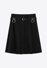 Prada Pleated Belted Skirt Blue P184YHOOO108N/Q_PRADA-F0008