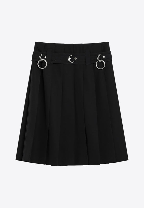 Prada Pleated Belted Skirt Blue P184YHOOO108N/Q_PRADA-F0008