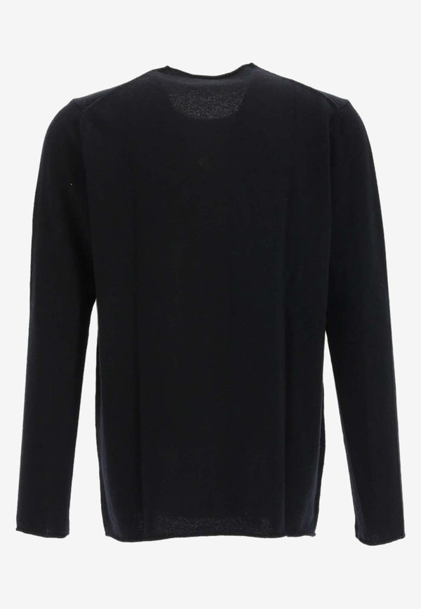 Comme Des Garçons Play Play Heart Wool Knit Sweater P1N068_000_BLACK