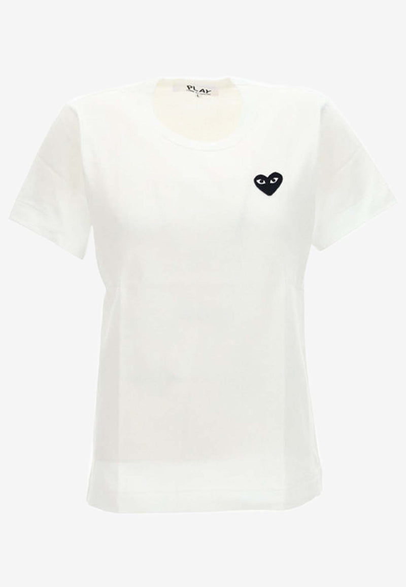 Comme Des Garçons Play Heart Logo Crewneck T-shirt P1T063_000_WHITE