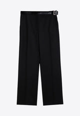 Prada Belted Cropped Wool Pants Black P246IKOOO155E/P_PRADA-F0002