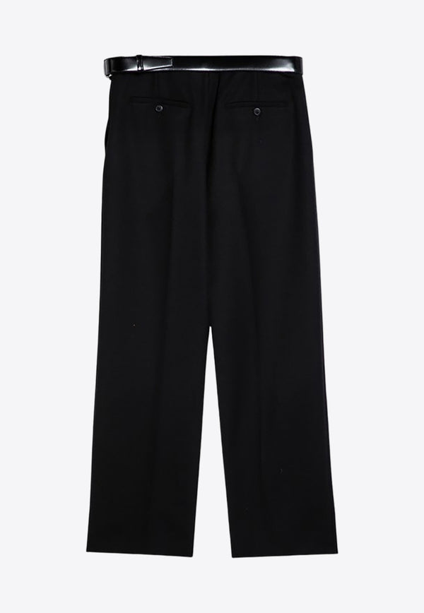 Prada Belted Cropped Wool Pants Black P246IKOOO155E/P_PRADA-F0002