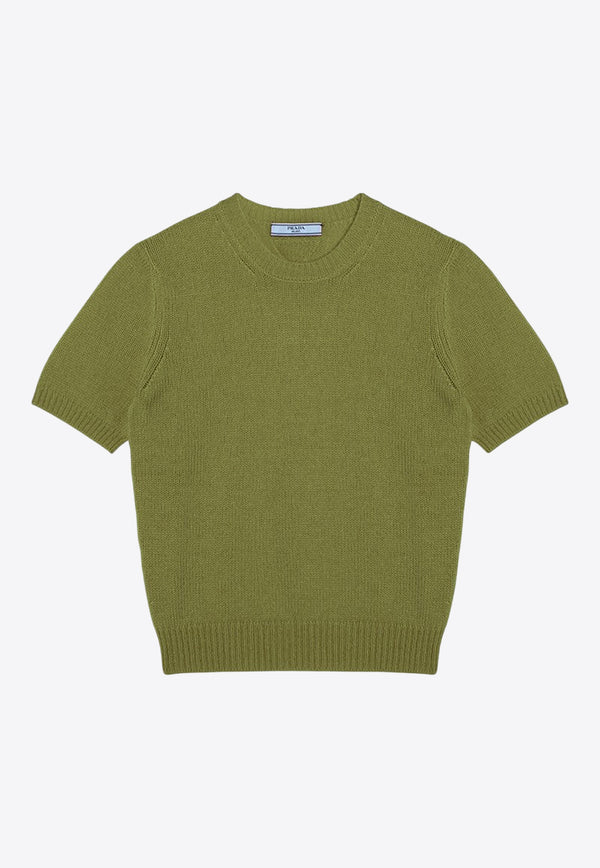 Prada Cashmere Knitted Top Green P24I2ROOO15O5/P_PRADA-F0362