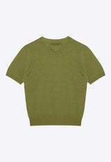 Prada Cashmere Knitted Top Green P24I2ROOO15O5/P_PRADA-F0362