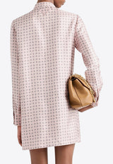 Prada Paisley Print Silk Mini Dress Pink P3N20OOO15GG/Q_PRADA-F0E18