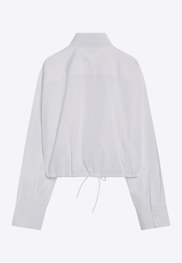 Prada Drawstring Buttoned Shirt White P400IOOO1XV2/Q_PRADA-F0009