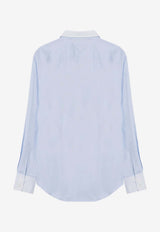 Prada Long-Sleeved Buttoned Shirt Light Blue P452HROOO15SE/P_PRADA-F0012