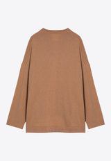 Erika Cavallini Veronica Cashmere Oversized Sweater Camel P4WB16WS/P_ERIKA-B64-0