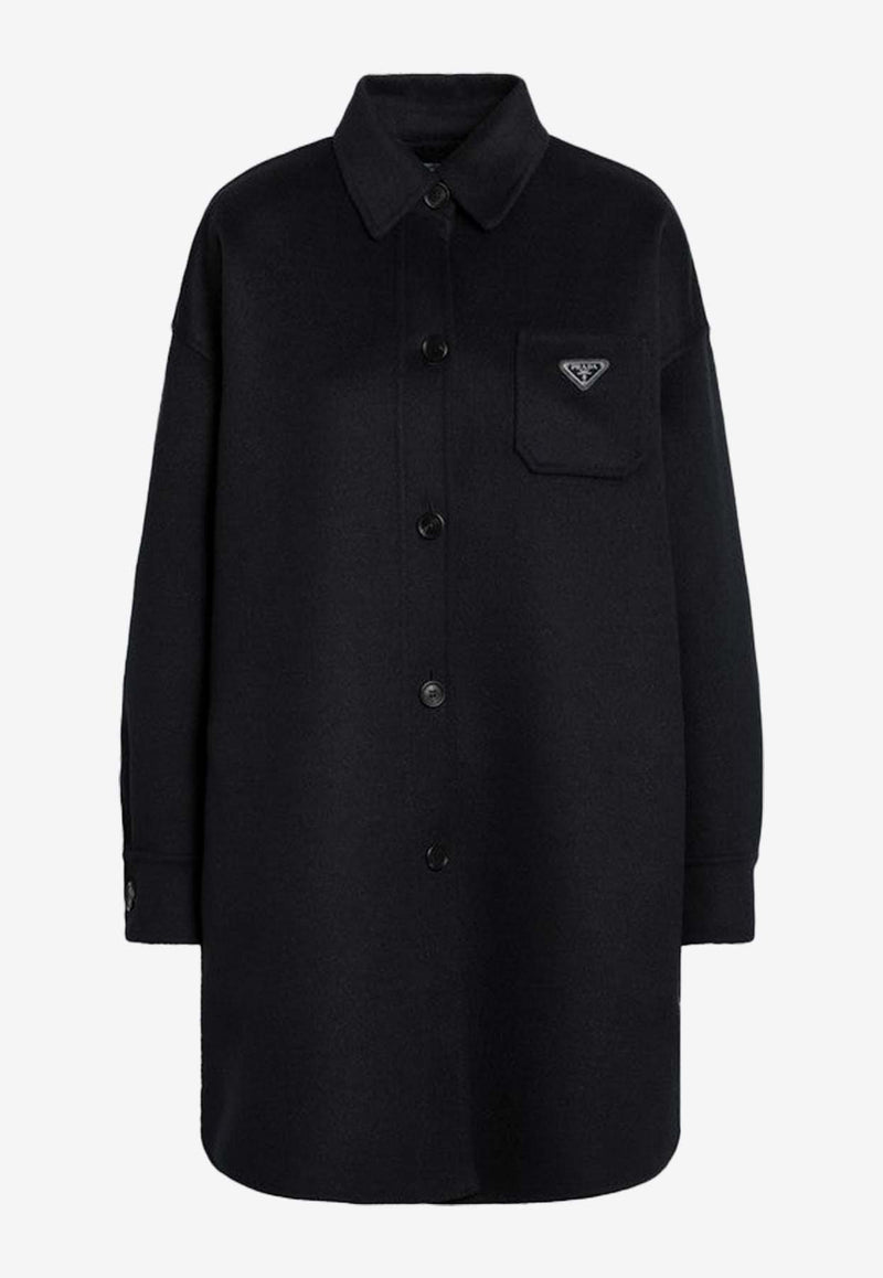 Prada Wool-Blend Mini Shirt Dress P603SSOOO13FY/Q_PRADA-F0008