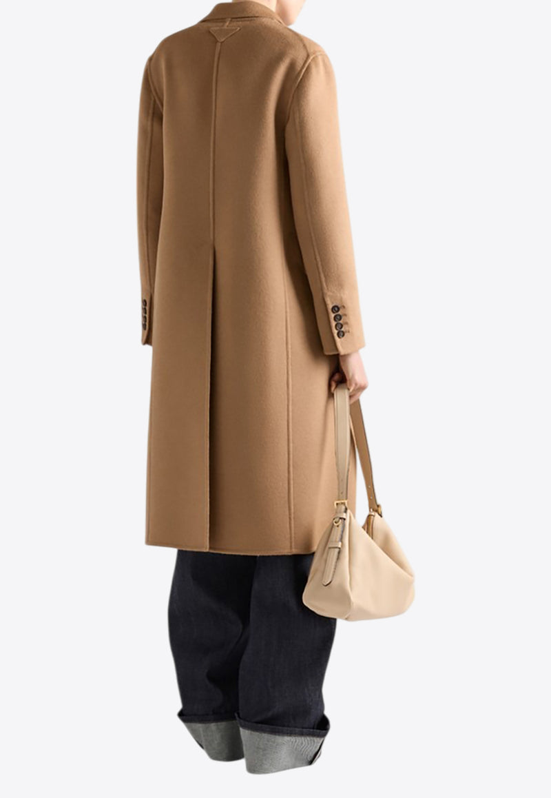 Prada Single-Breasted Cashgora Coat Camel P668M13FY/Q_PRADA-F0040