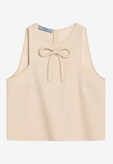 Prada Bow-Embellished Sleeveless Top P947MGOOO155L/Q_PRADA-F0018