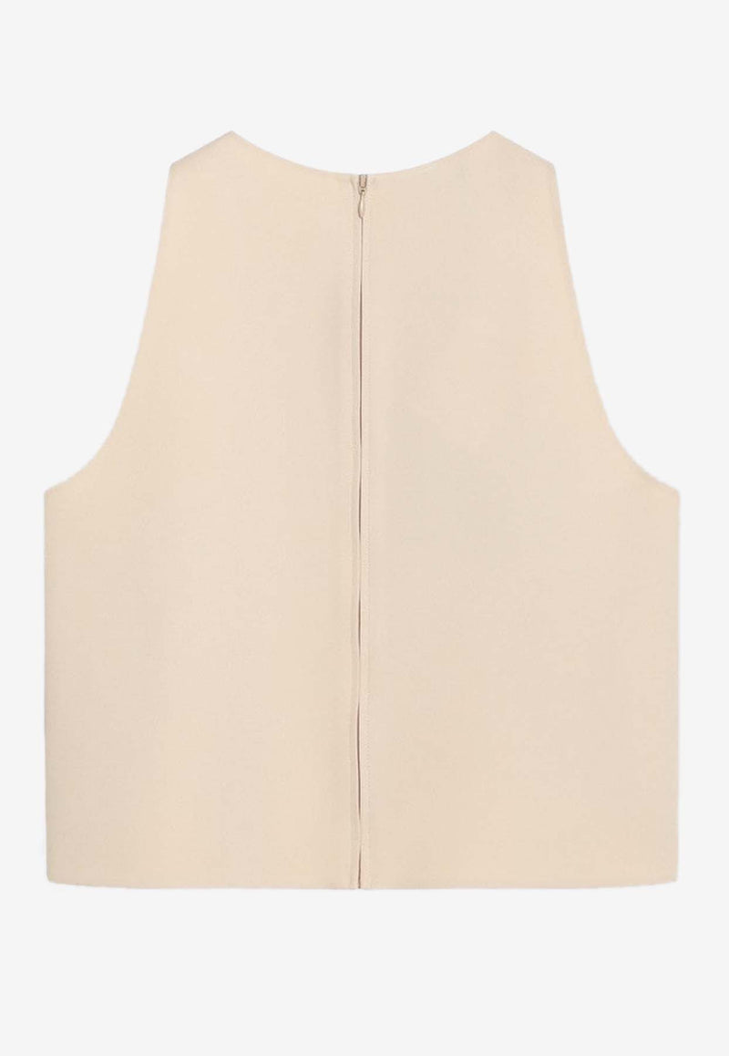 Prada Bow-Embellished Sleeveless Top P947MGOOO155L/Q_PRADA-F0018