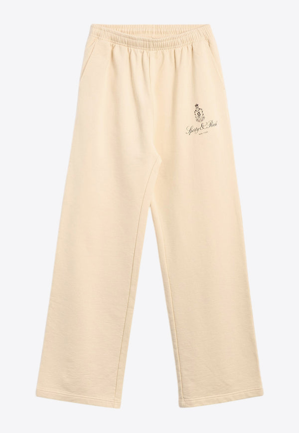 Sporty 
Rich Vendome Straight-Leg Logo Track Pants Cream PA040512231CR01CREAM