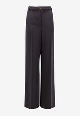 Elisabetta Franchi Belted Tailored Pants Black PA08751E2_110