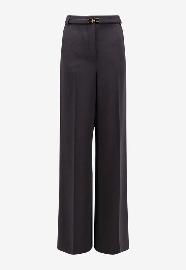 Elisabetta Franchi Belted Tailored Pants Black PA08751E2_110