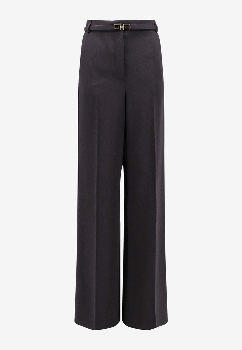 Elisabetta Franchi Belted Tailored Pants Black PA08751E2_110