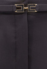 Elisabetta Franchi Belted Tailored Pants Black PA08751E2_110