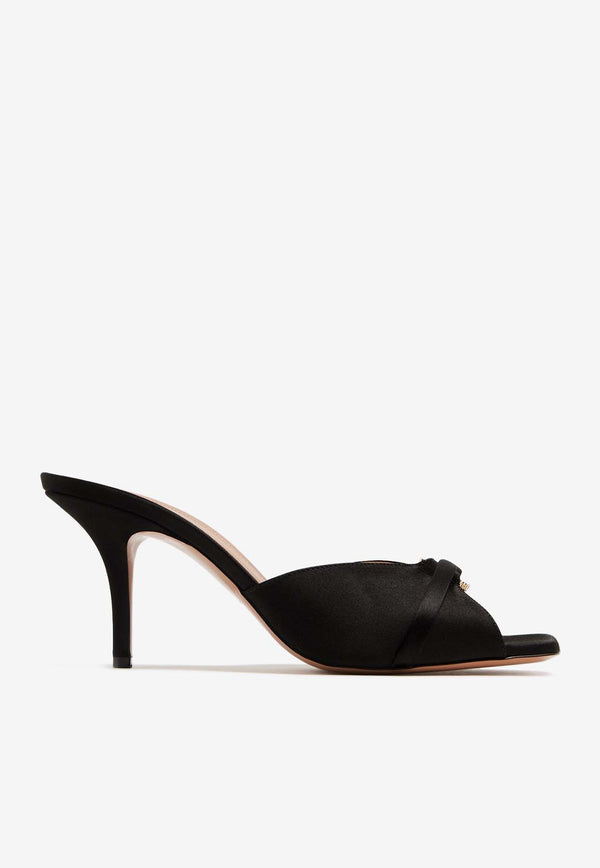 Malone Souliers Patricia 70 Satin Mules PATRICIA 70-3 BLACK/BLACK