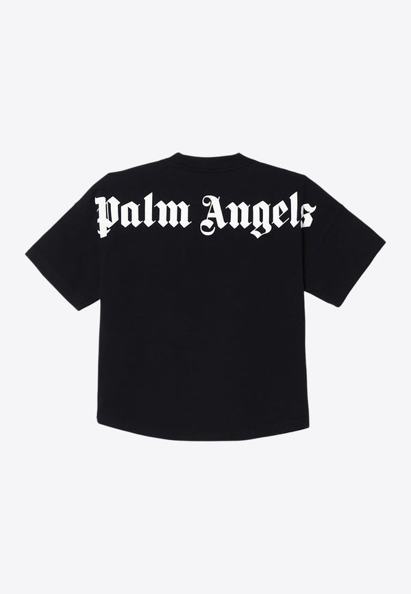 Palm Angels Kids Boys Classic Logo T-shirt Black PBAA002C99-AJER001/P_PALMA-1001