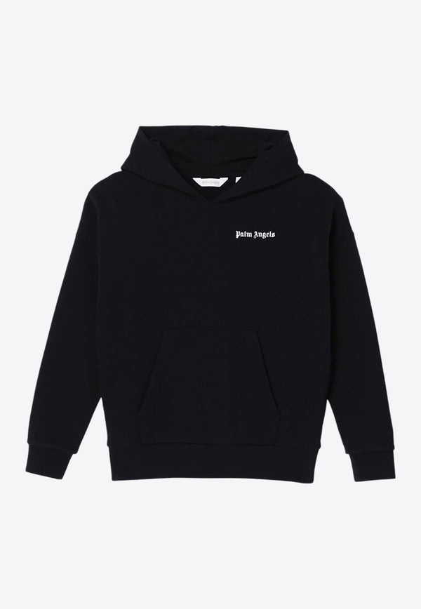 Palm Angels Kids Boys Classic Logo Hooded Sweatshirt Black PBBB011C99-AFLE001/P_PALMA-1001