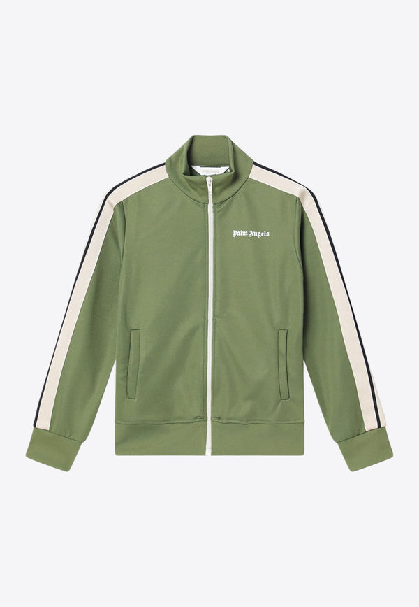 Palm Angels Kids Boys Side Band Zip-Up Track Jacket Green PBBD002C99-AFAB003/P_PALMA-5603