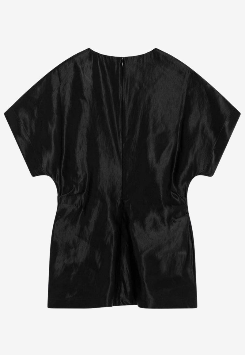 Loulou Studio Silk-Blend Crewneck Blouse Black PEROLI/Q_LOULO-BLK