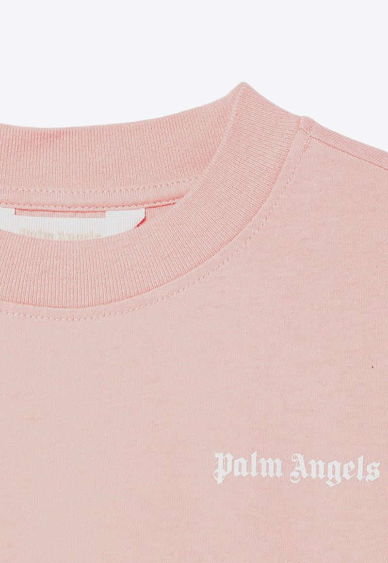 Palm Angels Kids Girls Logo Print T-shirts - Set of 3 Multicolor PG2B003C99-AJER001/P_PALMA-0430