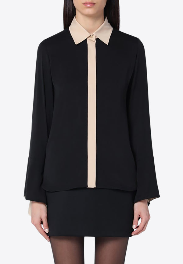 Max Mara Pio Silk Buttoned Shirt Black PIOCO/Q_MAXM-004