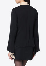 Max Mara Pio Silk Buttoned Shirt Black PIOCO/Q_MAXM-004