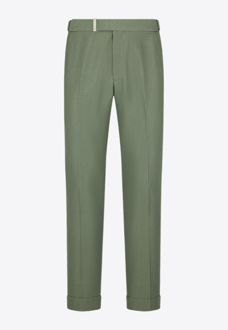 Tom Ford Atticus Tailored Pants in Wool and Silk PLAR05-WSS17 FG700