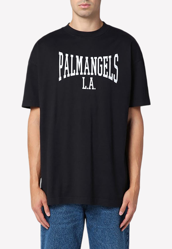 Palm Angels College Logo T-shirt Black PMAA001F24JER005/P_PALMA-1003