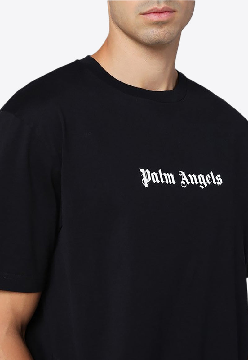 Palm Angels Classic Logo Crewneck T-shirt Black PMAA089C99JER003/P_PALMA-1001