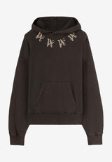 Palm Angels Statement Monogram Print Hooded Sweatshirt Black PMBB058F24FLE0021009BLACK