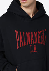 Palm Angels College Logo Hooded Sweatshirt Black PMBB058F24FLE003/P_PALMA-1026