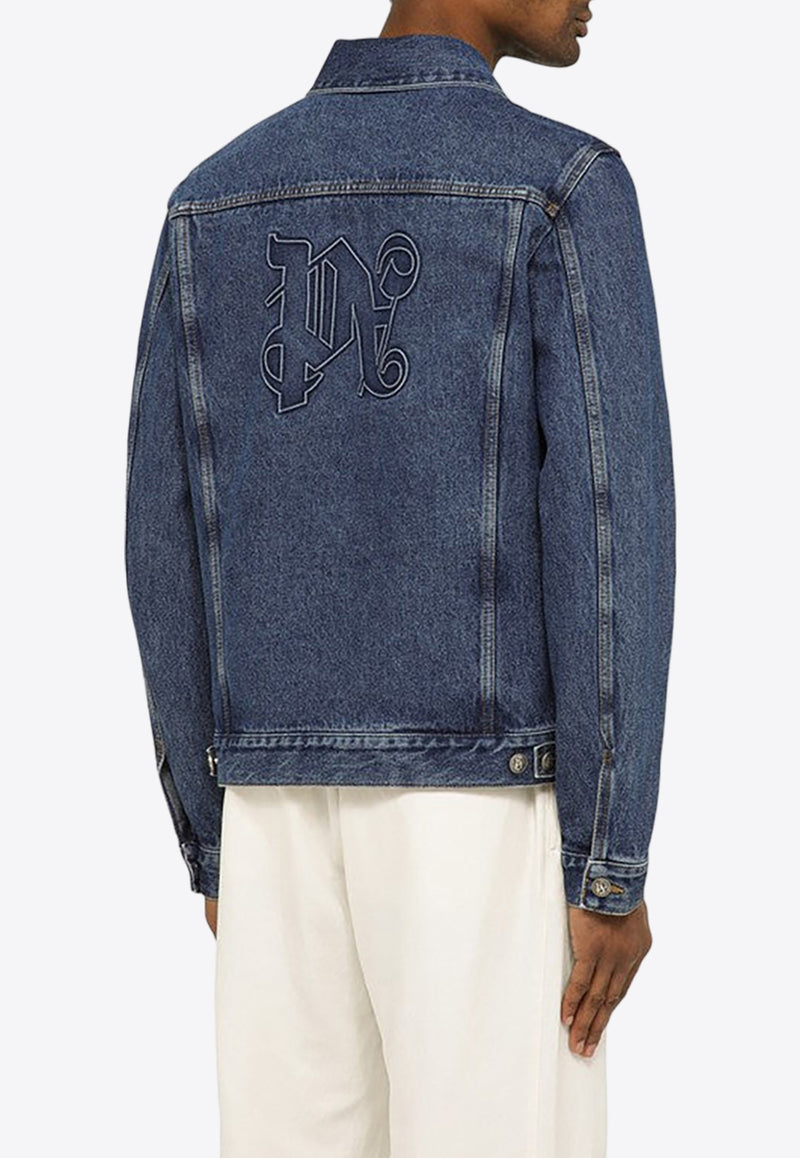 Palm Angels Monogram Denim Jacket Blue PMYE027R24DEN001/O_PALMA-4010