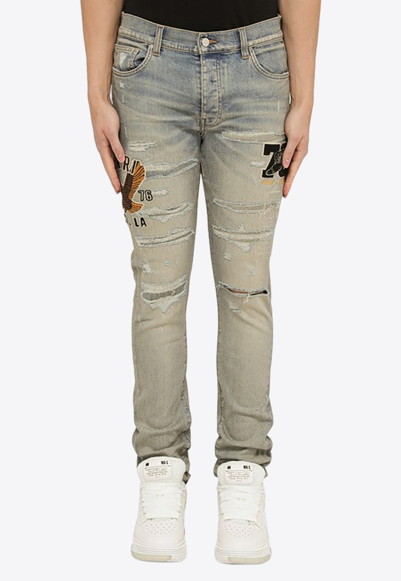 Amiri Logo-Embroidered Skinny Jeans PS24MDS014DE/O_AMIRI-406