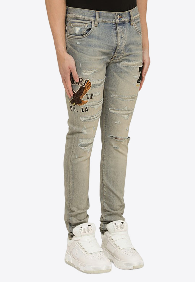 Amiri Logo-Embroidered Skinny Jeans PS24MDS014DE/O_AMIRI-406