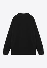 Needles Logo Patch Long-Sleeved Polo T-shirt Black PU296CO/P_NEEDL-BLK