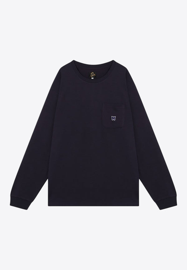 Needles Logo Patch Long-Sleeved T-shirt Purple PU307PL/P_NEEDL-EG