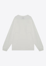 Needles Logo Embroidered Long-Sleeved T-shirt White PU307PL/P_NEEDL-WHT