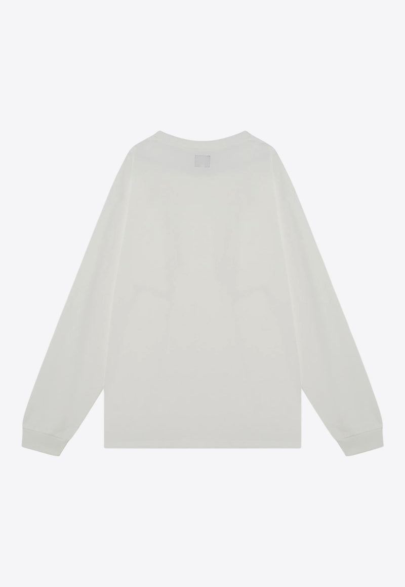 Needles Logo Embroidered Long-Sleeved T-shirt White PU307PL/P_NEEDL-WHT