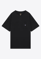 Needles Logo Embroidered Crewneck T-shirt Black PU308PL/P_NEEDL-BLK