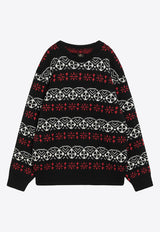 Needles Patterned Wool Sweater Black PU317WO/P_NEEDL-BLK